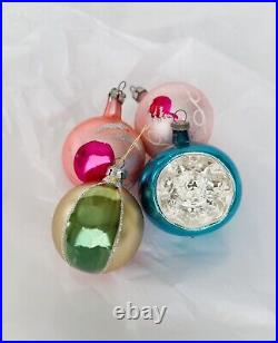 Vintage Mercury Glass Christmas Tree Ornaments