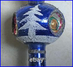 Vintage Mercury Glass Christmas Tree Topper With Box