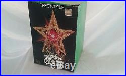 Vintage Merry Glow Sputnik Star/ Rotating Christmas Tree Topper in Original Box