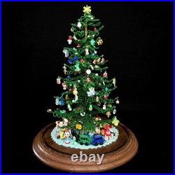 Vintage Micro Bead Christmas Tree withOrnaments & Toys Under Glass Dome/Cloche 12 Vintage Micro Bead Christmas Tree withOrnaments & Toys Under Glass Dome/Cloche 12