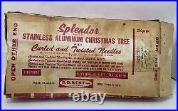 Vintage Mid Century 4.5' Tall Stainless Aluminum Christmas Tree #T204 1950-1960s