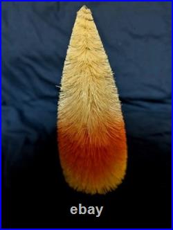 Vintage Mid Century Bottle Brush Multi Color Christmas Tree Ombre Orange Yellow