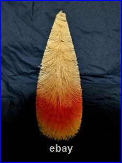 Vintage Mid Century Bottle Brush Multi Color Christmas Tree Ombre Orange Yellow