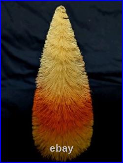 Vintage Mid Century Bottle Brush Multi Color Christmas Tree Ombre Orange Yellow