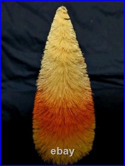 Vintage Mid Century Bottle Brush Multi Color Christmas Tree Ombre Orange Yellow