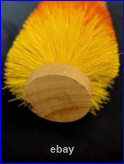 Vintage Mid Century Bottle Brush Multi Color Christmas Tree Ombre Orange Yellow