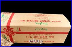 Vintage Mid Century Flocked Snow Aluminum Christmas Tree Branches Evergleam