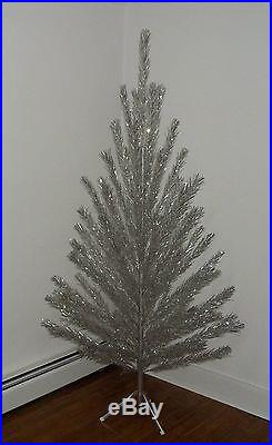 Vintage Mid Century Modern 7 Ft. Alcoa Aluminum Treasure Pine Christmas Tree