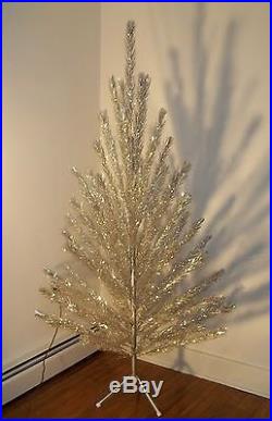 Vintage Mid Century Modern 7 Ft. Alcoa Aluminum Treasure Pine Christmas Tree