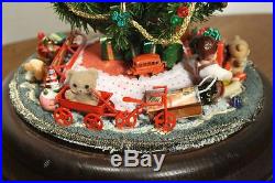 Vintage Miniature Christmas Tree Diorama Ornament. Bell Dome Glass Jar WESTRIM