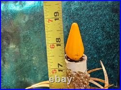 Vintage Mirostar 18 Gold Christmas Tree Red Mercury Glass GOLD MESH 9 CANDLES