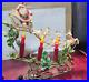 Vintage Mirostar Lighted Christmas Decoration Santa And Sleigh Reindeer Japan