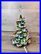 Vintage Mold Ceramic 13 inch Lighted Christmas Tree No Ceramic Base