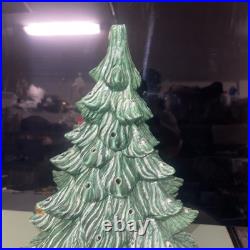 Vintage Mold Ceramic 20 inch Lighted Christmas Tree No Ceramic Base