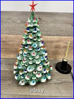 Vintage Mold Ceramic Christmas Tree Round H17X D11original Base Missing