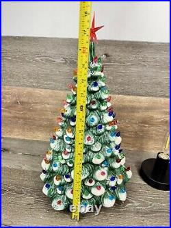 Vintage Mold Ceramic Christmas Tree Round H17X D11original Base Missing