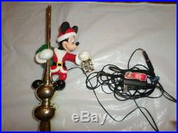 Vintage Mr Christmas Animated Mickey Mouse Lighted Lantern Tree Topper