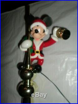 Vintage Mr Christmas Animated Mickey Mouse Lighted Lantern Tree Topper