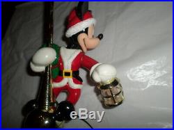 Vintage Mr Christmas Animated Mickey Mouse Lighted Lantern Tree Topper