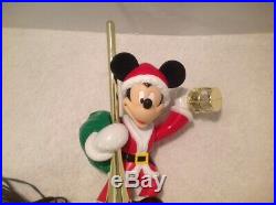 Vintage Mr Christmas Animated Mickey Mouse Lighted Lantern Tree Topper 1995
