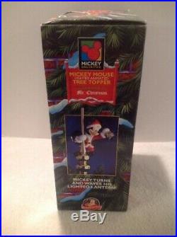 Vintage Mr Christmas Animated Mickey Mouse Lighted Lantern Tree Topper 1995