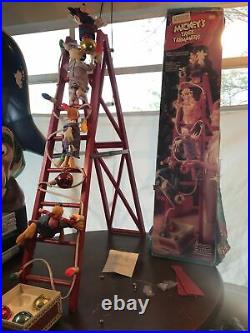 Vintage Mr Christmas Disney Mickeys Tree Trimmers Animated Display Ladder 1994