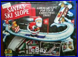 Vintage Mr Christmas Santa's Ski Slope Toy for Christmas Tree Complete WORKS