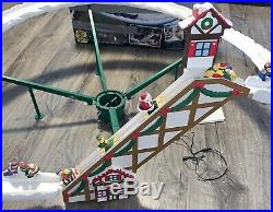 Vintage Mr. Christmas Santas Ski Slope Tree Decoration 100% Complete
