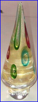 Vintage Murano Art Glass Colorful Christmas Tree Figurine 8 Quality Estate