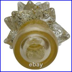 Vintage Murano Art Glass Gold Foil Specks Christmas Tree Sculpture 10 In. Decor