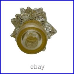 Vintage Murano Art Glass Gold Foil Specks Christmas Tree Sculpture 10 In. Decor