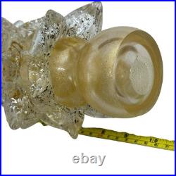 Vintage Murano Art Glass Gold Foil Specks Christmas Tree Sculpture 10 In. Decor