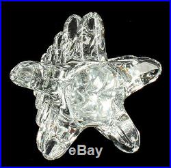 Vintage Murano Clear Solid Art Glass Christmas Tree Winter Holiday Decoration 5