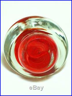 Vintage Murano Cone, Red Spiral. Christmas Tree Shape