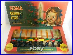 Vintage NOMA Bubble-Lites No 509 Christmas Tree Lights in Original NEAR MINT Box