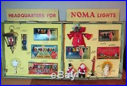 Vintage NOMA Giant Salesman Kit Display Christmas Lights Santa Bell tree top 60s