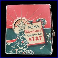 Vintage NOMA Illuminated Christmas Tree Star Lights Up Original Box