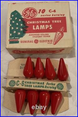 Vintage NOMA Merry Christmas Star Tree Topper withCord & Extra C6 Bulbs Works