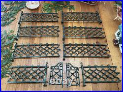 Vintage Nice Complete Iron Feather Tree Christmas Fence All Original