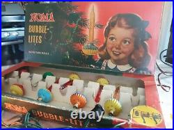 Vintage Noma Bubble Lites Original Box clips Paramount Gilbert 4 Christmas tree