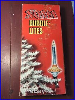 Vintage Noma C-6 Bubble Lite Christmas Tree Lights Orig Box 509 -all Work 1948