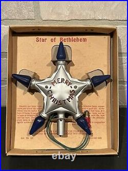 Vintage Noma Star Of Bethlehem C6 Christmas Tree Topper Light Original Box Near