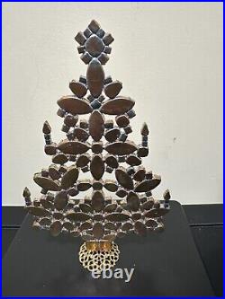 Vintage Nostalgic rhinestones handmade Czech Christmas Tree Table Top RARE