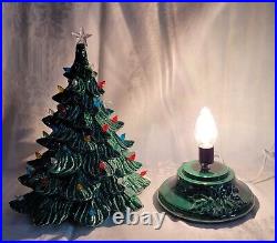 Vintage Nowell Mold Ceramic Christmas Tree with Base Works