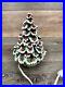 Vintage Nowell Mold Ceramic Lighted Christmas Tree 8.5 Tall With Base