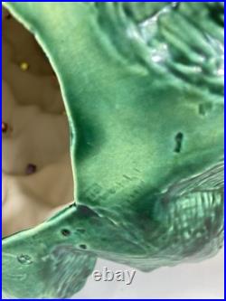 Vintage Nowell Mold Green Ceramic Light Up 18 Christmas Tree with Base