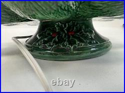 Vintage Nowell's Mold 3-Tier Green Lighted Ceramic Christmas Tree 21.5 1981