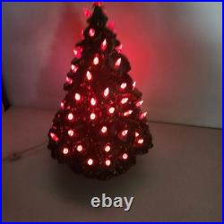 Vintage Nowell's Mold Carol Ceramic Lighted Christmas Tree 16 With Base