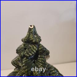Vintage Nowell's Mold Carol Ceramic Lighted Christmas Tree 16 With Base