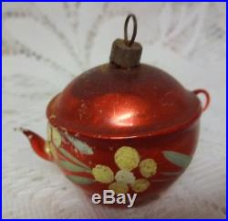 Vintage Old Germany Glass Christmas Tree Ornament Teapot Rare